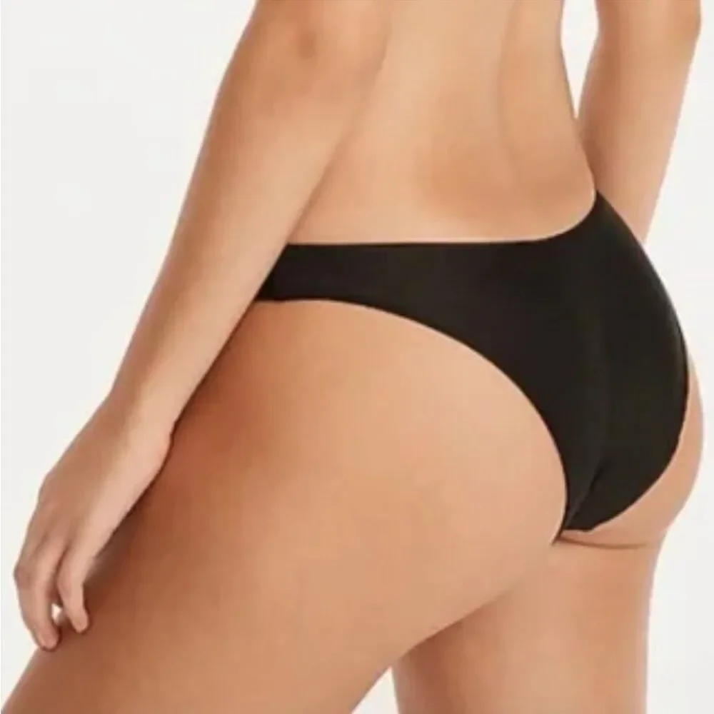 J. Crew Curved Waist Cheeky Bikini Bottom Navy Blue Size 2X NWT